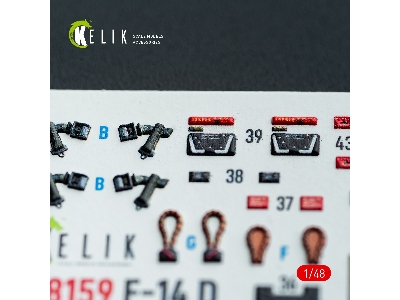 Grumman F-14 A Tomcat - Interior 3d-decals (For Gwh Kits) - zdjęcie 5