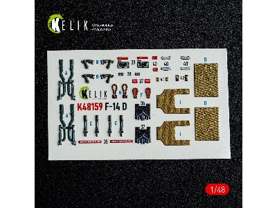Grumman F-14 A Tomcat - Interior 3d-decals (For Gwh Kits) - zdjęcie 8