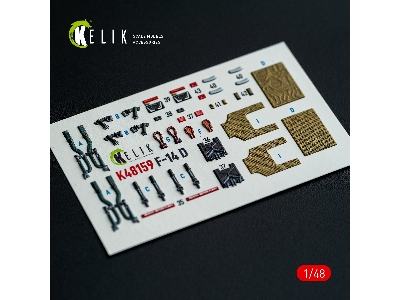 Grumman F-14 A Tomcat - Interior 3d-decals (For Gwh Kits) - zdjęcie 9