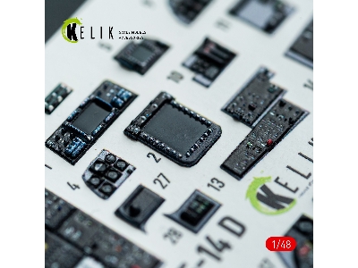Grumman F-14 A Tomcat - Interior 3d-decals (For Gwh Kits) - zdjęcie 10