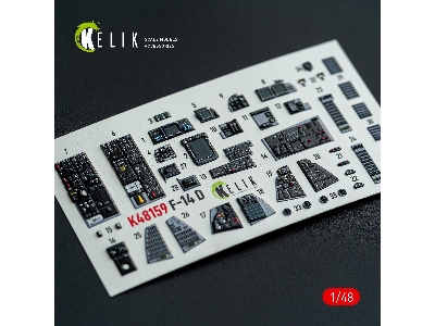 Grumman F-14 A Tomcat - Interior 3d-decals (For Gwh Kits) - zdjęcie 11