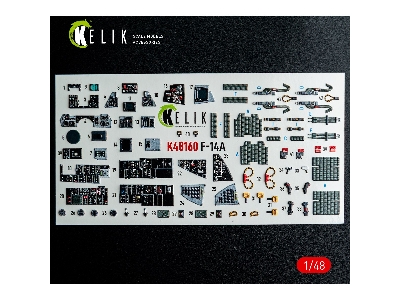 Grumman F-14 A Tomcat - Interior 3d-decals (For Hasegawa Kits) - zdjęcie 2