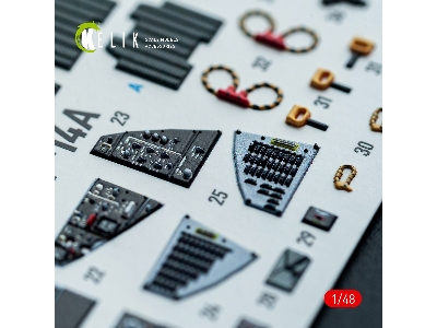 Grumman F-14 A Tomcat - Interior 3d-decals (For Hasegawa Kits) - zdjęcie 5
