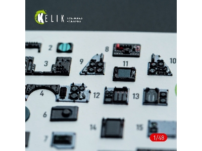 Grumman F-14 A Tomcat - Interior 3d-decals (For Hasegawa Kits) - zdjęcie 6