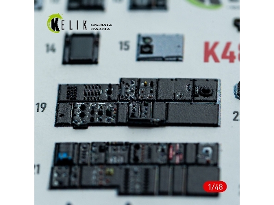 Grumman F-14 A Tomcat - Interior 3d-decals (For Hasegawa Kits) - zdjęcie 8
