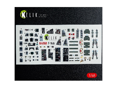 Grumman F-14 A Tomcat - Interior 3d-decals (For Gwh Kits) - zdjęcie 2