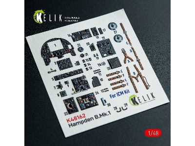 Handley Page Hampden B.Mk.1 - Interior 3d-decals (For Icm Kits) - zdjęcie 1