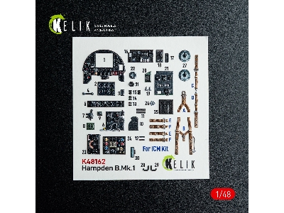 Handley Page Hampden B.Mk.1 - Interior 3d-decals (For Icm Kits) - zdjęcie 2