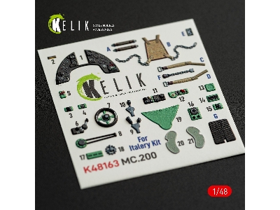 Macchi C.200 Saetta - Interior 3d-decals (For Italeri Kits) - zdjęcie 1