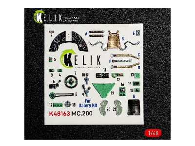 Macchi C.200 Saetta - Interior 3d-decals (For Italeri Kits) - zdjęcie 2