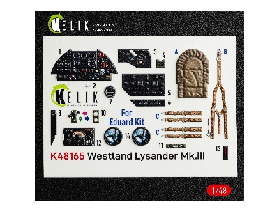 Westland Lysander Mk.Iii - Interior 3d-decals (For Eduard Kits) - zdjęcie 2