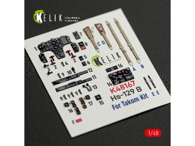 Henschel Hs-129 B - Interior 3d-decals (For Takom Kits) - zdjęcie 1