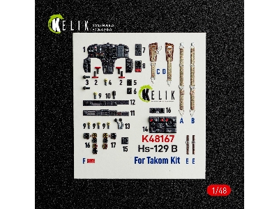 Henschel Hs-129 B - Interior 3d-decals (For Takom Kits) - zdjęcie 2