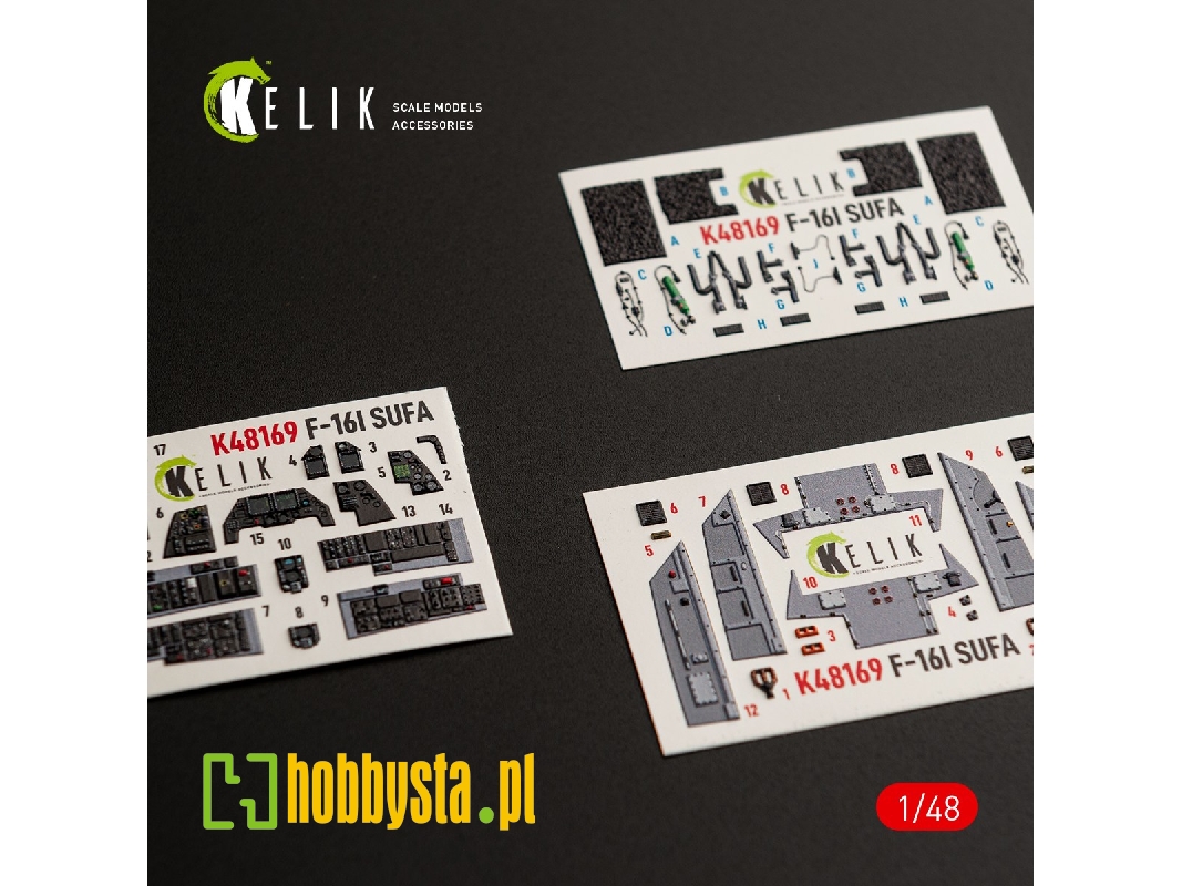 Lockheed Martin F-16i Sufa - Interior 3d-decals (For Gwh Kits) - zdjęcie 1