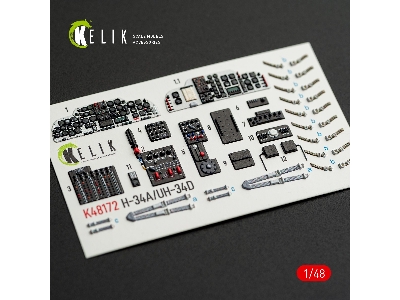 Sikorsky H-34a / Uh-34d - Interior 3d-decals (For Italeri Kits) - zdjęcie 1
