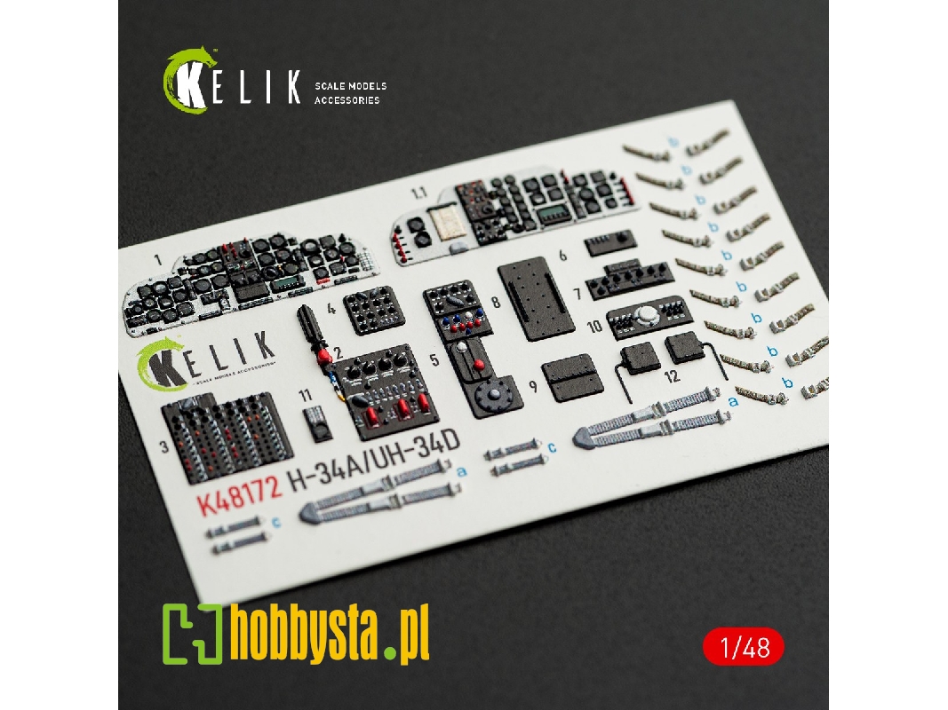 Sikorsky H-34a / Uh-34d - Interior 3d-decals (For Italeri Kits) - zdjęcie 1