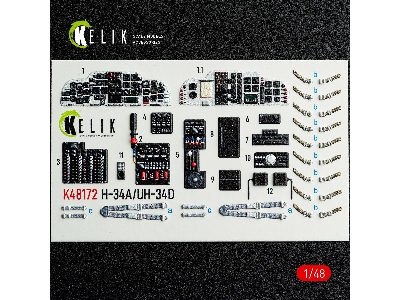 Sikorsky H-34a / Uh-34d - Interior 3d-decals (For Italeri Kits) - zdjęcie 2