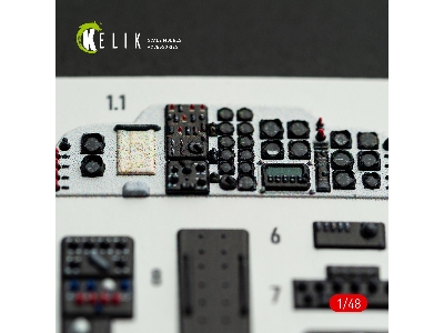 Sikorsky H-34a / Uh-34d - Interior 3d-decals (For Italeri Kits) - zdjęcie 4