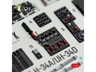 Sikorsky H-34a / Uh-34d - Interior 3d-decals (For Italeri Kits) - zdjęcie 6