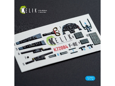 Chance Vought F-8 E Crusader - Interior 3d Decals (For Academy Kits) - zdjęcie 1