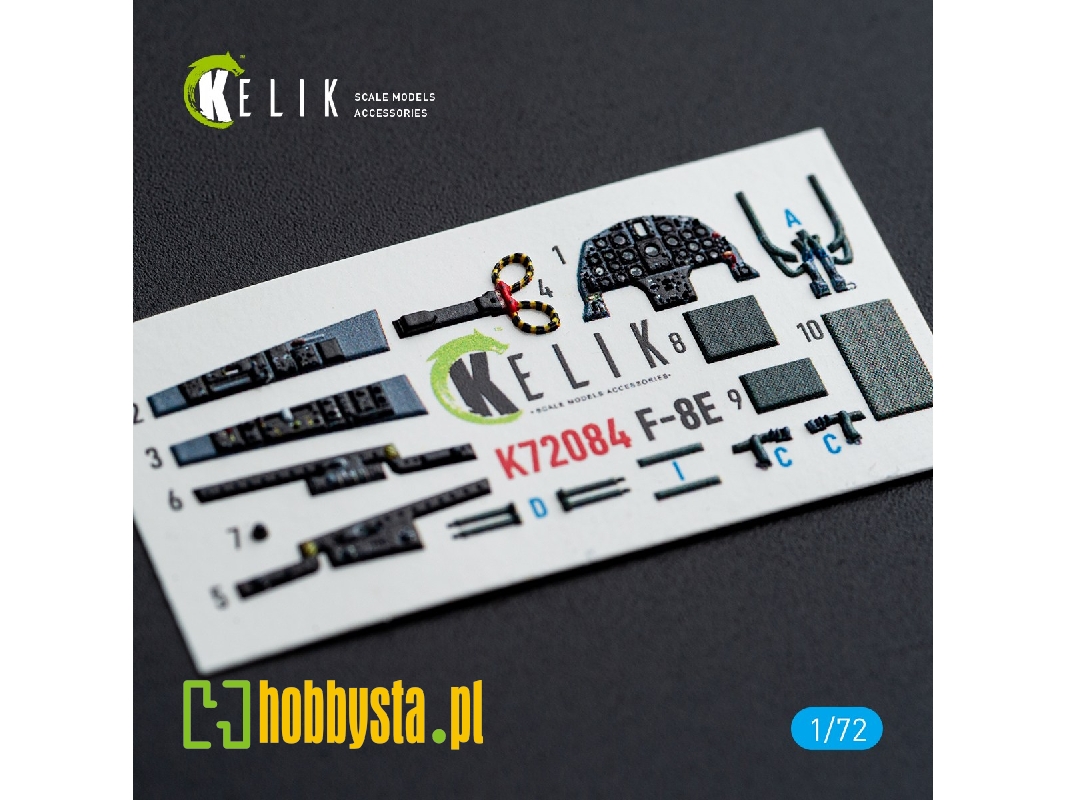 Chance Vought F-8 E Crusader - Interior 3d Decals (For Academy Kits) - zdjęcie 1