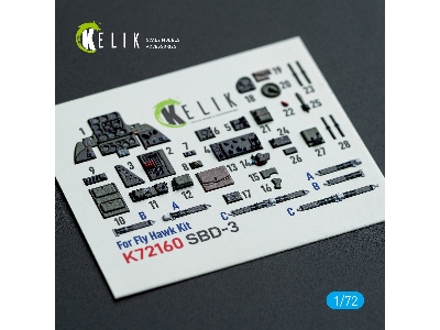 Douglas Sbd-3 Dauntless - Interior 3d Decals (For Flyhawk Kits) - zdjęcie 1