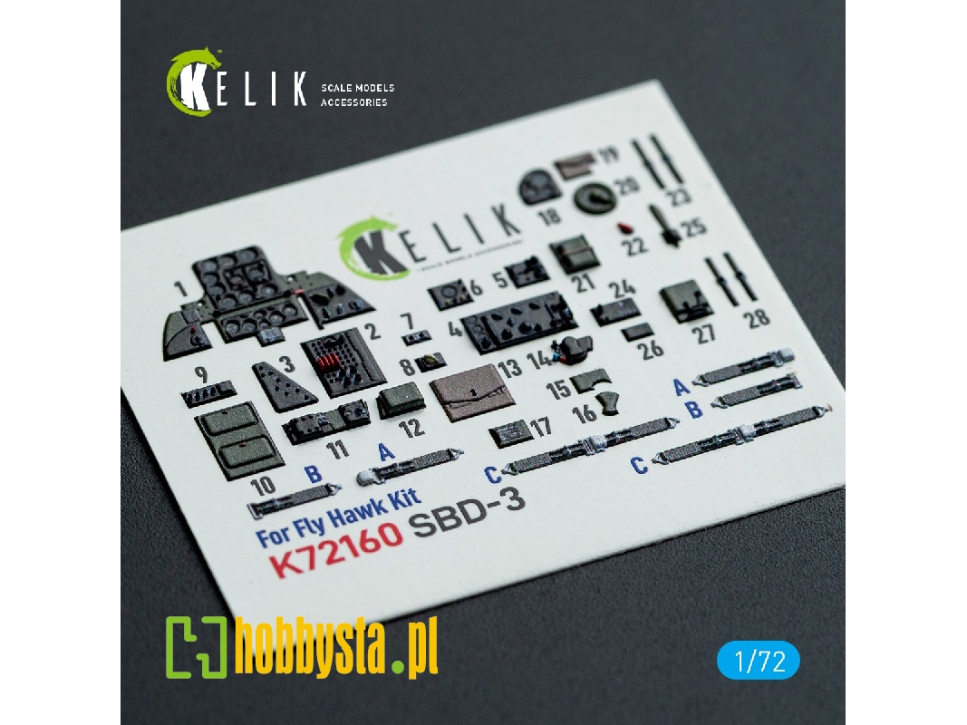 Douglas Sbd-3 Dauntless - Interior 3d Decals (For Flyhawk Kits) - zdjęcie 1