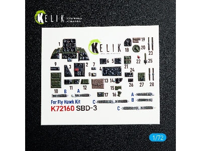 Douglas Sbd-3 Dauntless - Interior 3d Decals (For Flyhawk Kits) - zdjęcie 2