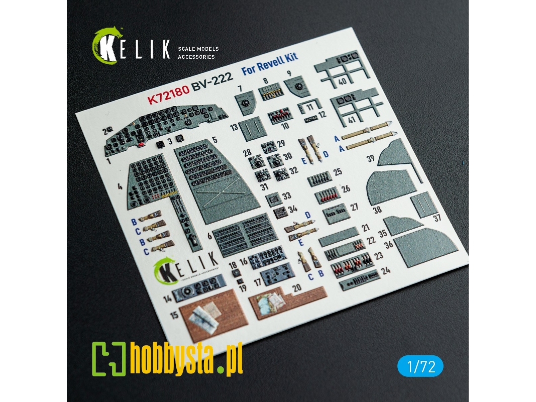 Blohm & Voss Bv-222 - Interior 3d-decals (For Revell Kits) - zdjęcie 1