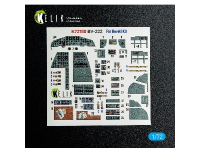 Blohm & Voss Bv-222 - Interior 3d-decals (For Revell Kits) - zdjęcie 2
