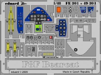  F8F 1/48 - Academy Minicraft - blaszki - zdjęcie 1