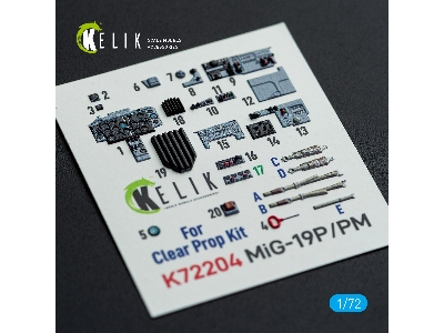 Mikoyan Mig-19 P/Pm - Interior 3d Decals (For Clear Prop Kits) - zdjęcie 1
