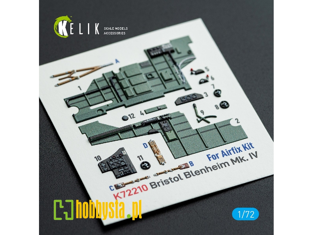 Bristol Blenheim Mk.Iv - Interior 3d Decals (For Airfix Kits) - zdjęcie 1