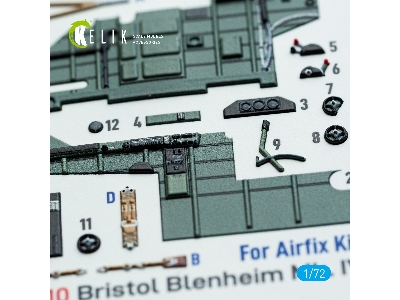 Bristol Blenheim Mk.Iv - Interior 3d Decals (For Airfix Kits) - zdjęcie 6
