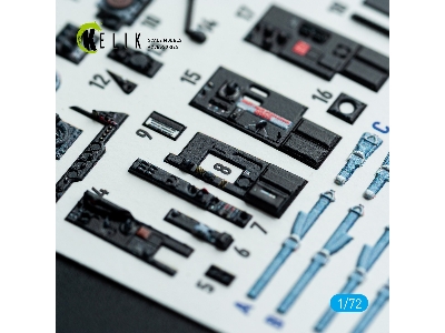 Fairey Gannet  As1/As4 - Interior 3d Decals (For Revell Kits) - zdjęcie 4