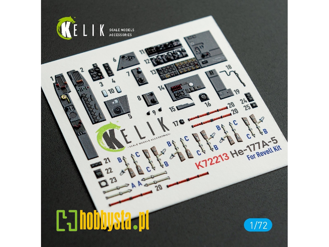 Heinkel He-177 A-5 - Interior 3d Decals (For Revell Kits) - zdjęcie 1