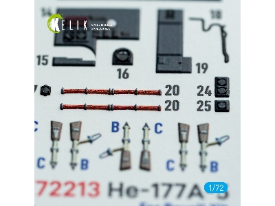 Heinkel He-177 A-5 - Interior 3d Decals (For Revell Kits) - zdjęcie 8