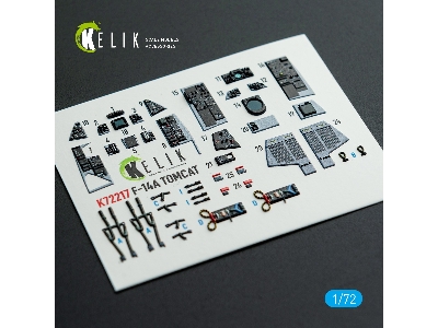 Grumman F-14 A Tomcat - Interior 3d Decals (For Hobby Boss Kits) - zdjęcie 1