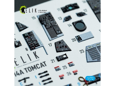 Grumman F-14 A Tomcat - Interior 3d Decals (For Hobby Boss Kits) - zdjęcie 4