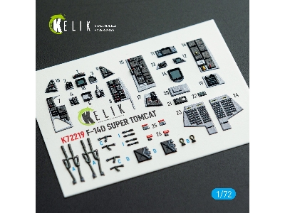 Grumman F-14 D Super Tomcat - Interior 3d Decals (For Hobby Boss Kits) - zdjęcie 1