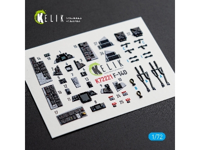 Grumman F-14 D Super Tomcat - Interior 3d Decals (For Academy Kits) - zdjęcie 1