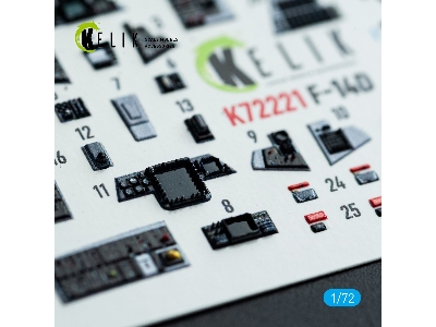 Grumman F-14 D Super Tomcat - Interior 3d Decals (For Academy Kits) - zdjęcie 3