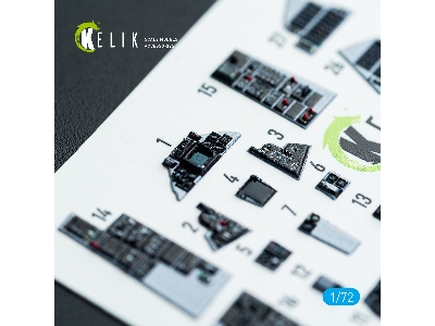 Grumman F-14 A Tomcat - Interior 3d Decals (For Academy Kits) - zdjęcie 1