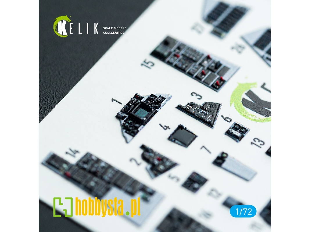 Grumman F-14 A Tomcat - Interior 3d Decals (For Academy Kits) - zdjęcie 1