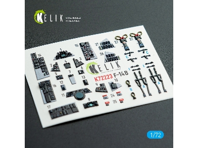 Grumman F-14 B Tomcat - Interior 3d Decals (For Academy Kits) - zdjęcie 1