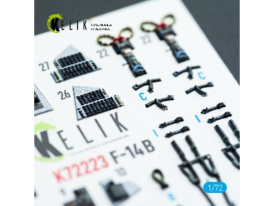 Grumman F-14 B Tomcat - Interior 3d Decals (For Academy Kits) - zdjęcie 5