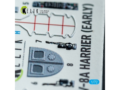 Mcdonnell Douglas Av-8 A Harrier (Early) - Interior 3d-decals (For Italeri Kits) - zdjęcie 3