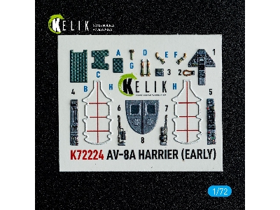 Mcdonnell Douglas Av-8 A Harrier (Early) - Interior 3d-decals (For Italeri Kits) - zdjęcie 5