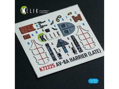 Mcdonnell Douglas Av-8 A Harrier (Late) - Interior 3d-decals (For Italeri Kits) - zdjęcie 1
