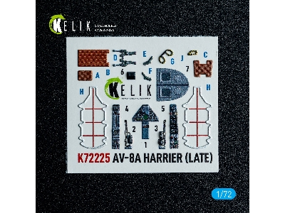 Mcdonnell Douglas Av-8 A Harrier (Late) - Interior 3d-decals (For Italeri Kits) - zdjęcie 2